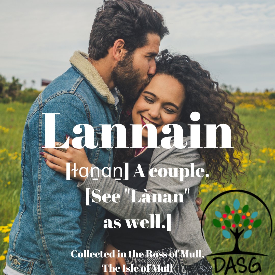 DASG_Glaschu's tweet photo. https://t.co/BCb5XtlxeI
👫
LANNAIN - A (MARRIED) COUPLE
🔗
#Lànan #Lannain #Couple #MarriedCouple #Suirighe #Dating #Sùgradh #Beadradh #RiChèile #Together #Married
💑
#AnRosMuileach #TheRossofMull #Muile #Mull
#Alba #Scotland
#Gàidhlig #Gaelic https://t.co/VsW7SZ5zYr