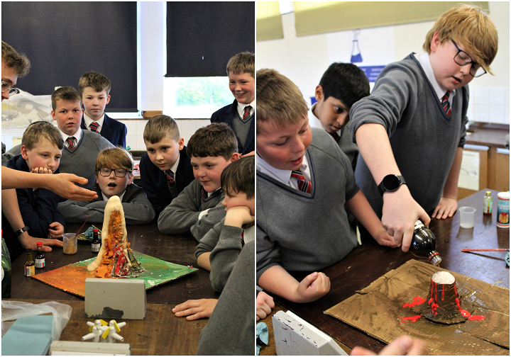 WellacreAcademy's tweet photo. Volcanic eruptions in P6 Science Club yesterday after students created volcano models last week! #Sclence #WellacreTL https://t.co/q1Bet7vqLW