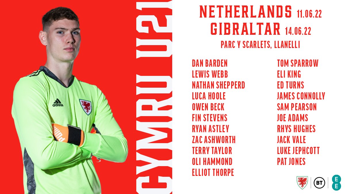 CYHOEDDIAD CARFAN D21 🏴󠁧󠁢󠁷󠁬󠁳󠁿

Llongyfarchiadau to Dan Barden, who returns to the squad following his recovery from testicular cancer 👏

#U21EURO | #TogetherStronger