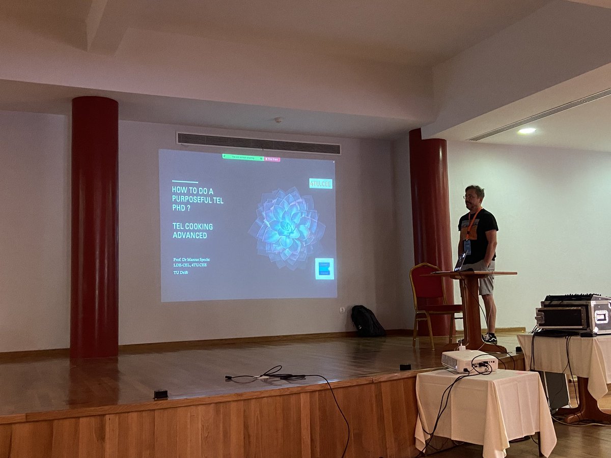xiaomei_wei's tweet photo. Keynote: Technology Enhanced Learning, how to approach it and why to do it? by @marcuspecht at #JTELSS22 https://t.co/okO8Ibe0ns