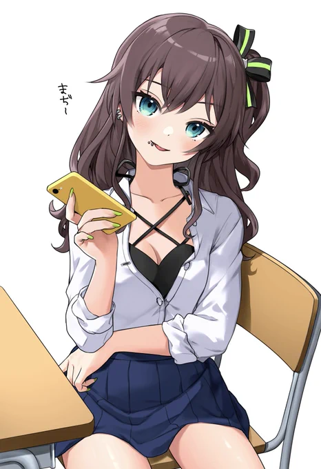 #軽い気持ちで描いたら思った以上に反響があった絵  
ギャルなまつりちゃんですね😎 