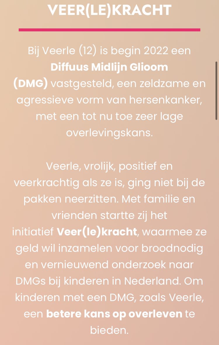 janjaapvanhalem's tweet photo. Er is €200,000 nodig (nog €130,000) om dit Brabantse meisje met een agressieve hersentumor in de bloei van haar jeugd een kans op leven te bieden in het @prinsesmaximac. 

Delen is fijn op deze Hemelvaartsdag. Doneren nog fijner.

https://t.co/G8XGV3jQg0 https://t.co/y5rLe7dF6w