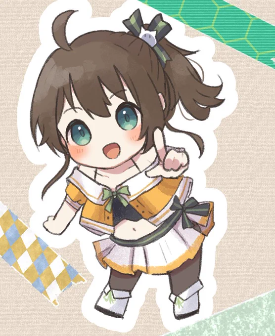 #祭絵  #100日チャレンジ 
7日目 夏色まつり「わにゃわにゃ発見!!」 