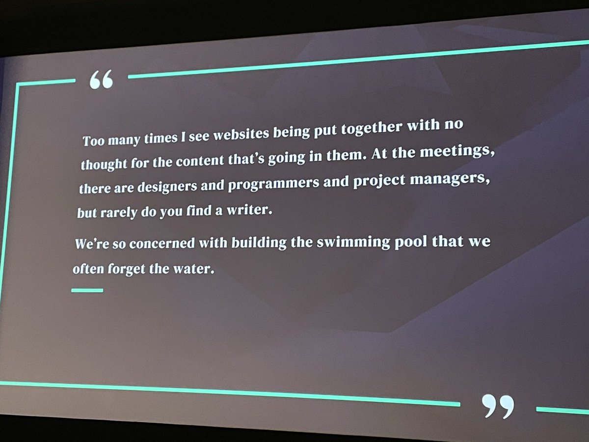 sabrodriguez1's tweet image. Could not agree more with @deane_barker… where are all the writers? #GettingContentRight @Optimizely