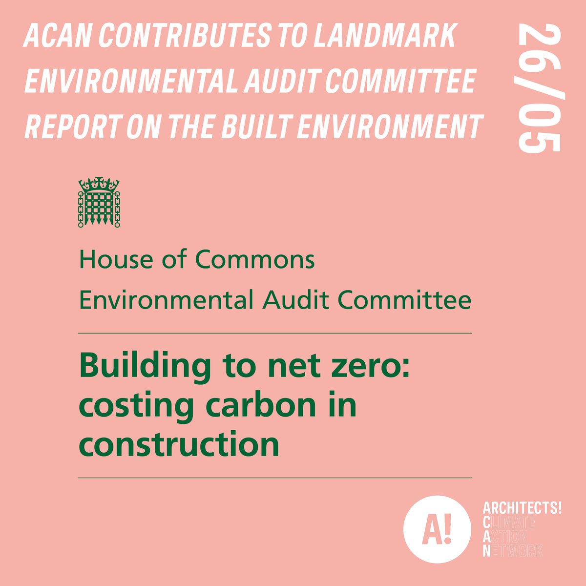 ArchitectsCAN's tweet photo. ACAN Contributes to landmark @CommonsEAC report on the built environment! 

A vital step in the right direction, and clear indicator on impact individuals have in ACAN through collective action

Read our blog for full response:
https://t.co/x5QyMlNcOB
#EnvironmentalAuditCommittee https://t.co/ki0W6JnG6S