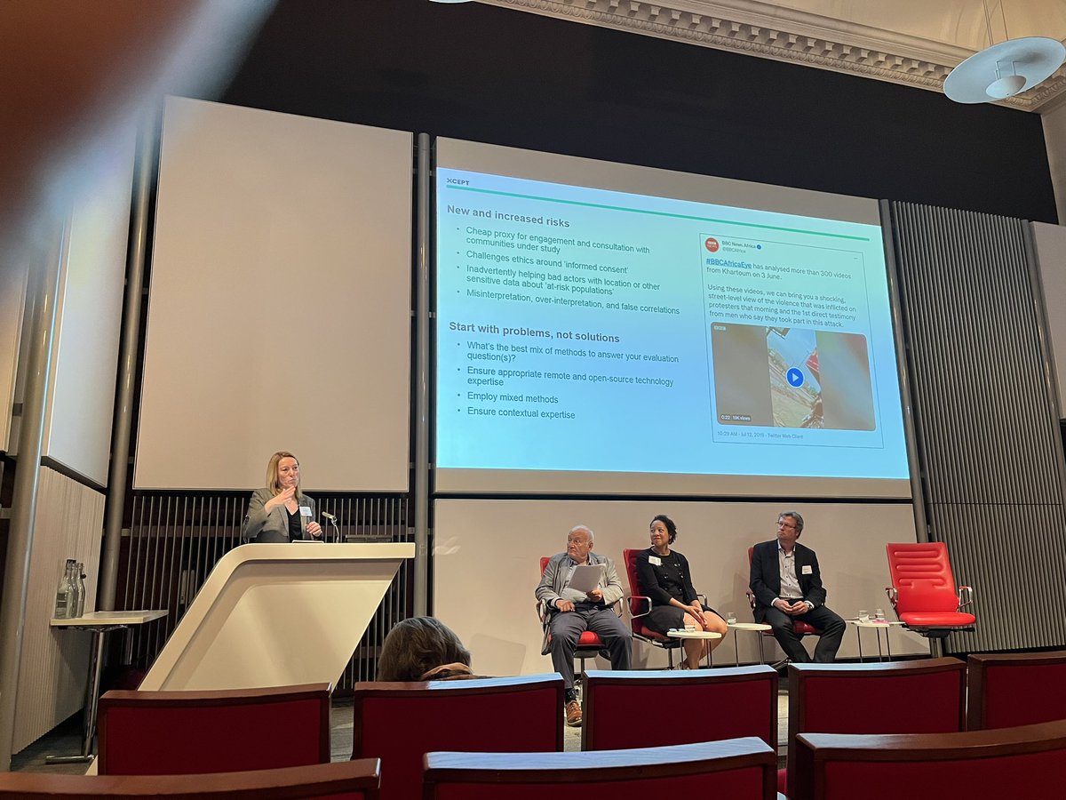 Thought provoking round table discussing whether the eval profession is ready for the data revolution and the immense potential that could be brought about by marrying together #evaluators and #DataScientists. #ukesconf22