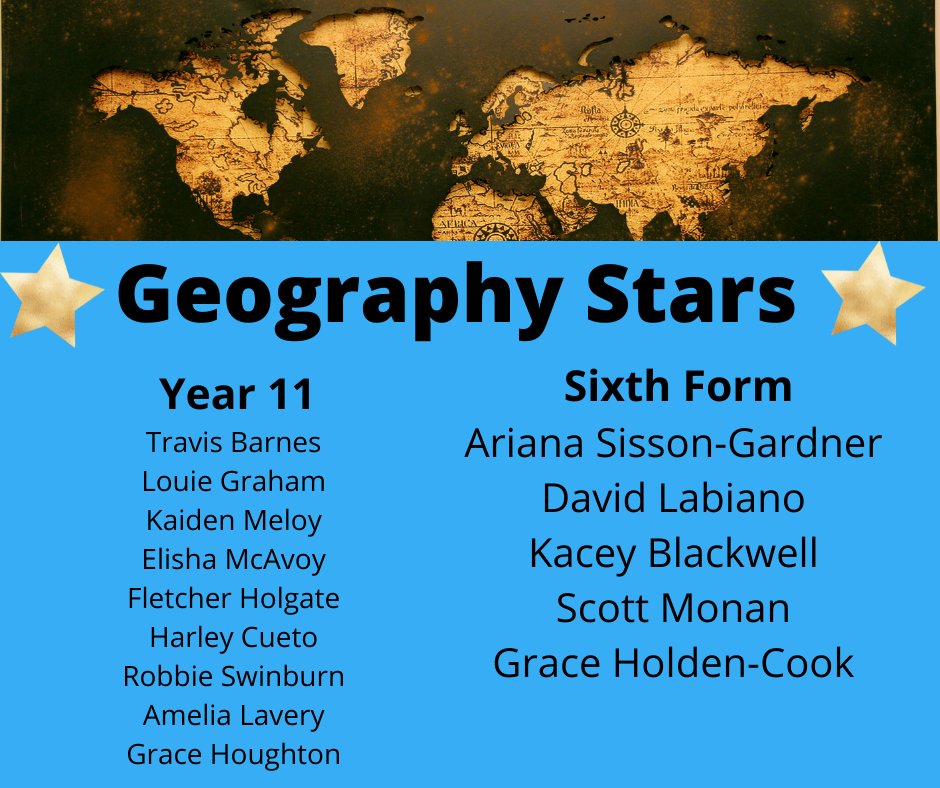StBenedictsHS's tweet photo. Congratulations to our final GEOGRAPHY STARS of this half term!! 👏👏👏 https://t.co/KmXTgSxxpc