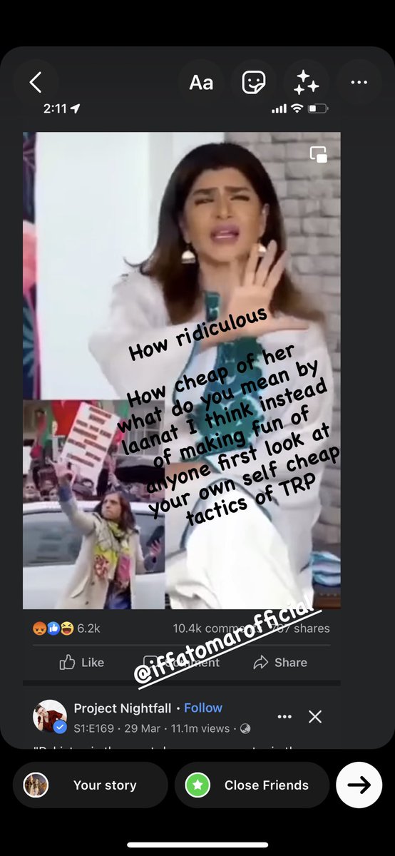 shah_naima's tweet photo. How ridiculous How cheap of her what do you mean by laanat I think instead of making fun of anyone first look at your own self cheap tactics of TRP @OmarIffat #cheaptactics https://t.co/zGP6M8uuaO