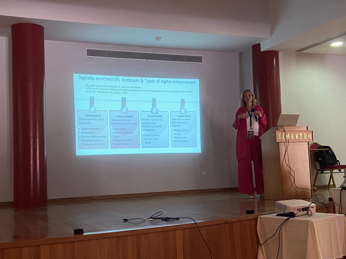 xiaomei_wei's tweet photo. #JTELSS22 Local Keynote: Integrating technology in language pedagogy in Greece: Developments, challenges and perspectives by Thomai Alexiou https://t.co/ZIN1WwCA9M