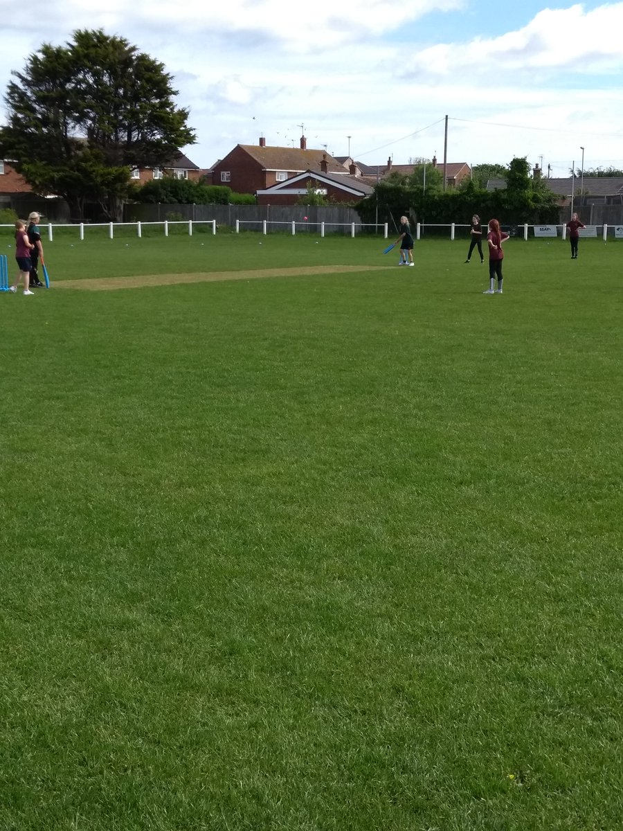 Some great cricket on show <a href="/CcCaister/">Caister Cricket Club</a> for the @NorfolkCB yr 5-6 girls only cricket qualifier. Good luck to all pupils participating. Good to see the girls improving and smiling whilst playing #schoolgames #thisgirlcan #getactivestayactive