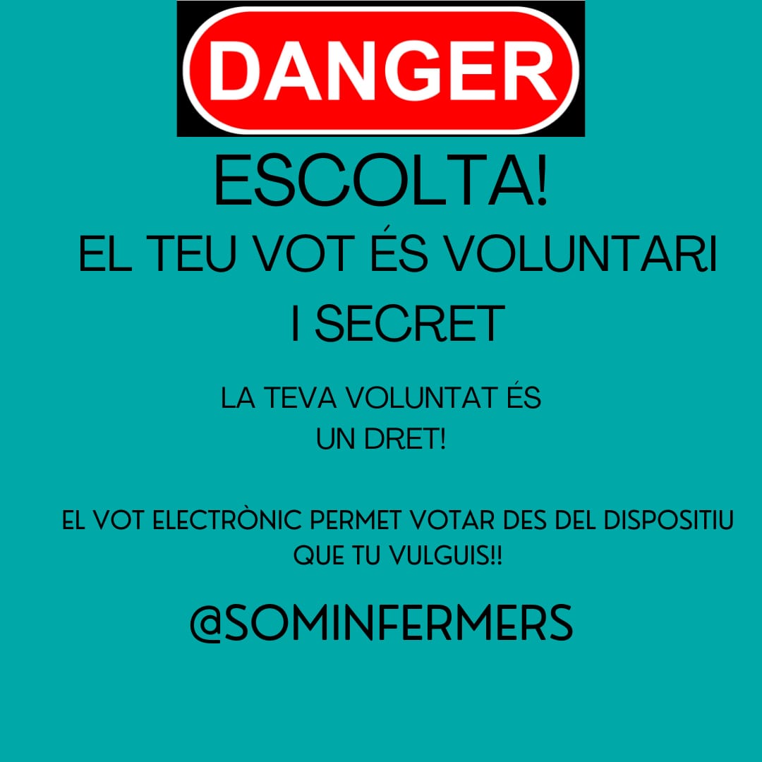 SomInfermers's tweet photo. El dia 8 de juny pots decidir qui vols que et representi. Per un col·legi de tots, obert, lluitador i participatiu VOTA @sominfermers Consulta el que hem fet i el que volem fer a: https://t.co/gGAXseD1vU https://t.co/bdxKtX9CCi