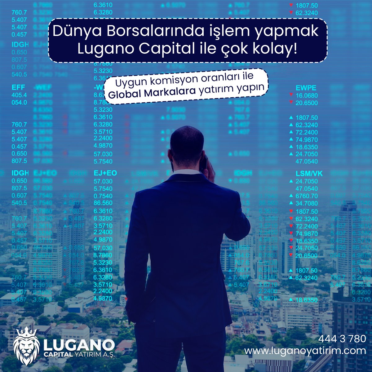 Dünya borsalarında işlem yapmak Lugano ile çok kolay!

Bize Ulaşın:

444 37 80
info@luganoyatirim.com
luganoyatirim.com

#metaverse #apple #twitter #facebook #roblox #over #dijital #yatırım #borsa #endex #hisse #nasdaq #sp500 #bist