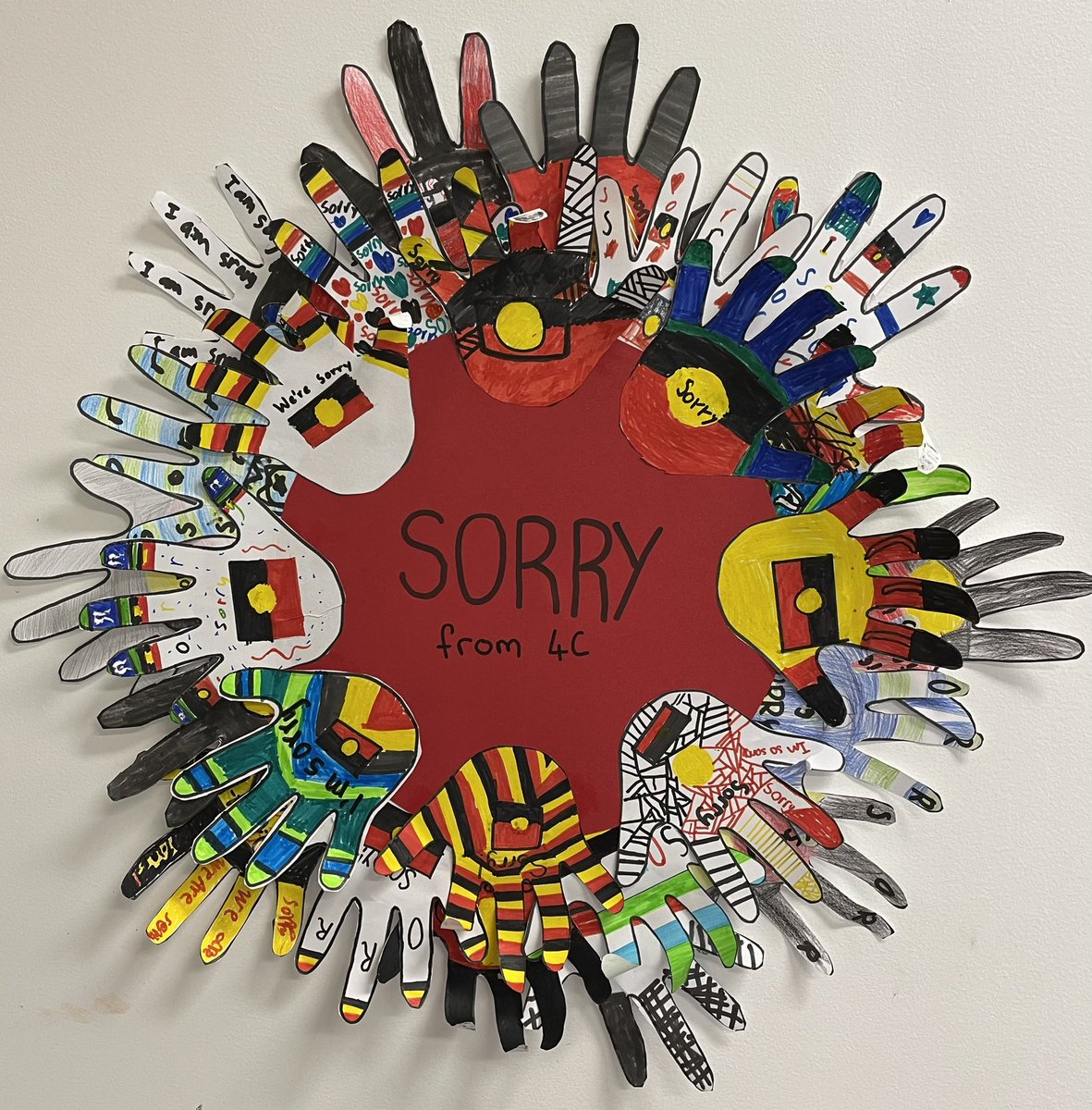 4C have been learning to recognise commemorations of significance in Australia. We looked how Australia’s history has impacted our country’s First Nations people. We created this wreath to acknowledge National Sorry Day and all that it stands for. #NationalSorryDay <a href="/AuburnNthPS/">Auburn North PS</a>