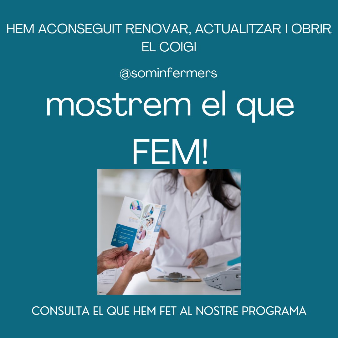 SomInfermers's tweet photo. El dia 8 de juny pots decidir qui vols que et representi. Per un col·legi de tots, obert, lluitador i participatiu VOTA @sominfermers Consulta el que hem fet i el que volem fer a: https://t.co/gGAXseD1vU https://t.co/jbnK9jszos