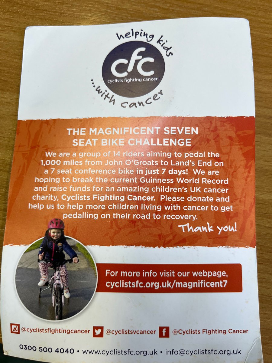 DominicLavelle1's tweet photo. Good luck to these magnificent 7 today as they cycle through Worcester on a *bizarre* contraption on their way to Land’s End.

All for a good cause so please donate if you can:

@BikeWorcester @CyclistsvCancer https://t.co/qxR4JbNASy