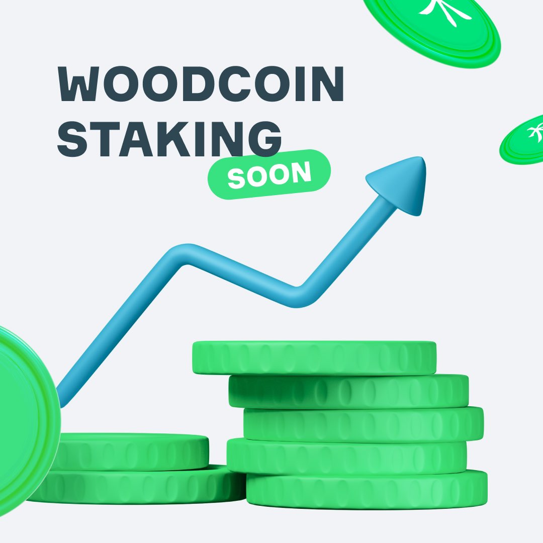 Guys! 
The Woodcoin team is working on the possibility of staking LOG! 🌿  

Staking is a cool opportunity for you to get rewards for holding coins in your account 📈   

Are you waiting?  🔥  

#woodcoin #woodcoinworld #greenmining