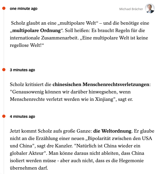 AMFChina's tweet photo. While Scholz is advocating #multipolarity at Davos he should also outline 🇩🇪's contributions to upholding the liberal international order. And how can we deal with a revisionist 🇨🇳? #Hedging arguably won't cut it. What we need is a western China policy of #constrainment. https://t.co/lNgmmWkTPe