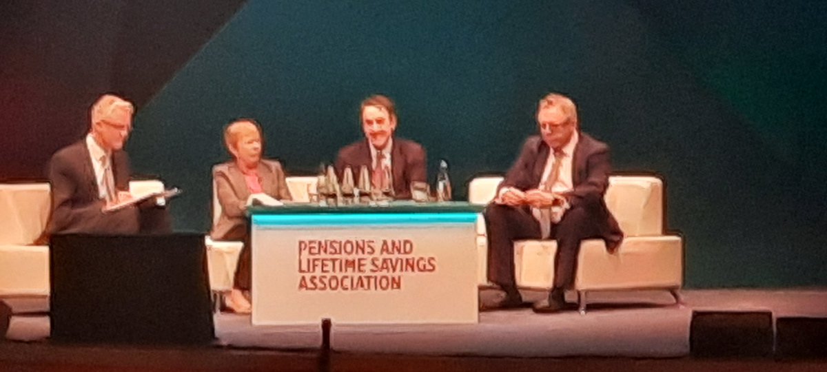 Our Nigel Peaple chairing a great session w/ economists looking at intersection on inflation, socio-econ issues &amp; labour market. Fascinsting discussion on potential drivers of productivity in UK. What is it going to take to get growth? #PLSAinvest22 @ThePLSA <a href="/NIESRorg/">National Institute of Economic and Social Research</a> <a href="/Schroders/">Schroders</a>