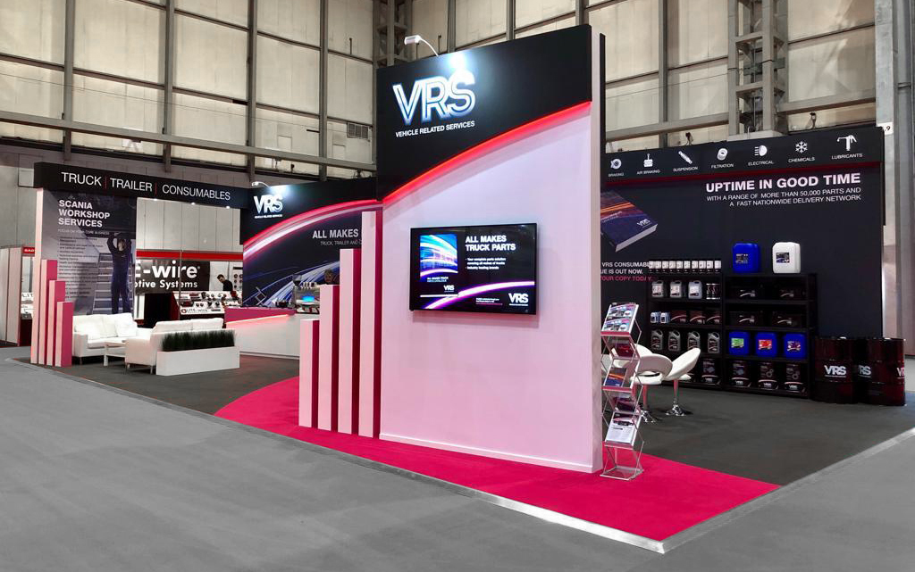 HU3DUK's tweet photo. Just finishing up a new design for VRS to attend this years Road Transport EXPO next month - In the process came across some archived photos of the stand we designed back in 2019 for the Commercial Vehicle Show #ThrowbackThursday https://t.co/RiC5XveGDP