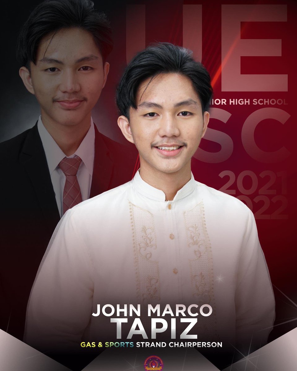 UESHSSC's tweet photo. MR. JOHN MARCO TAPIZ

ALWAYS IN THE SERVICE OF YOUTH, COUNTRY, AND GOD. 🔴 https://t.co/oWnLNoo9Fr