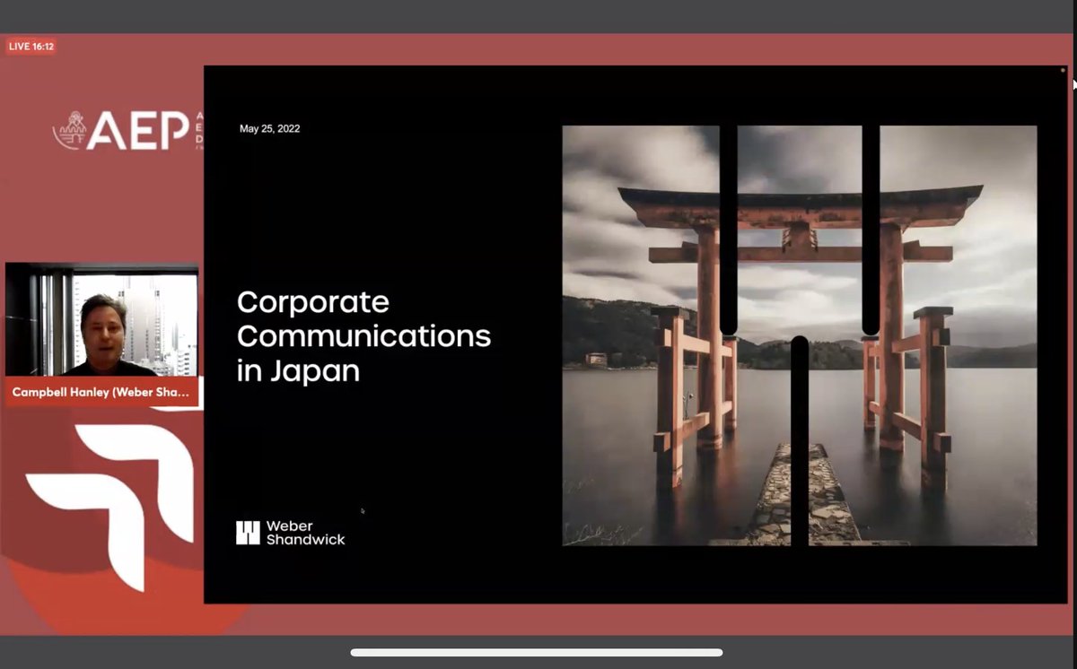 WSjpn's tweet photo. 「Next Challenge Asia AEP – Associação Empresarial de Portugal」 に、Weber Shandwick Japanのハンリーが登壇。日本に進出する外資系企業にとって、日本ならではの御作法を理解したコミュニケーション戦略が重要である、というテーマでお話しさせていただきました。

https://t.co/spYl5oKnLf https://t.co/1IYjjWKtvF