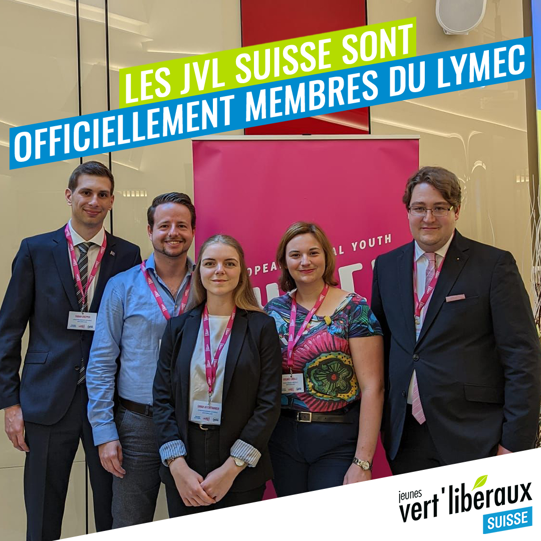 jvl_ch's tweet photo. 🥳 Les @jvl_ch sont désormais membres du @LYMEC

👉 Après deux d'activités auprès du @LYMEC, notre délégation a eu le plaisir de voir notre parti en devenir membre officiel.

#lymeccongress #liberal #youth #european #politics #jglp #jvl #suisse https://t.co/P4gunme8Il