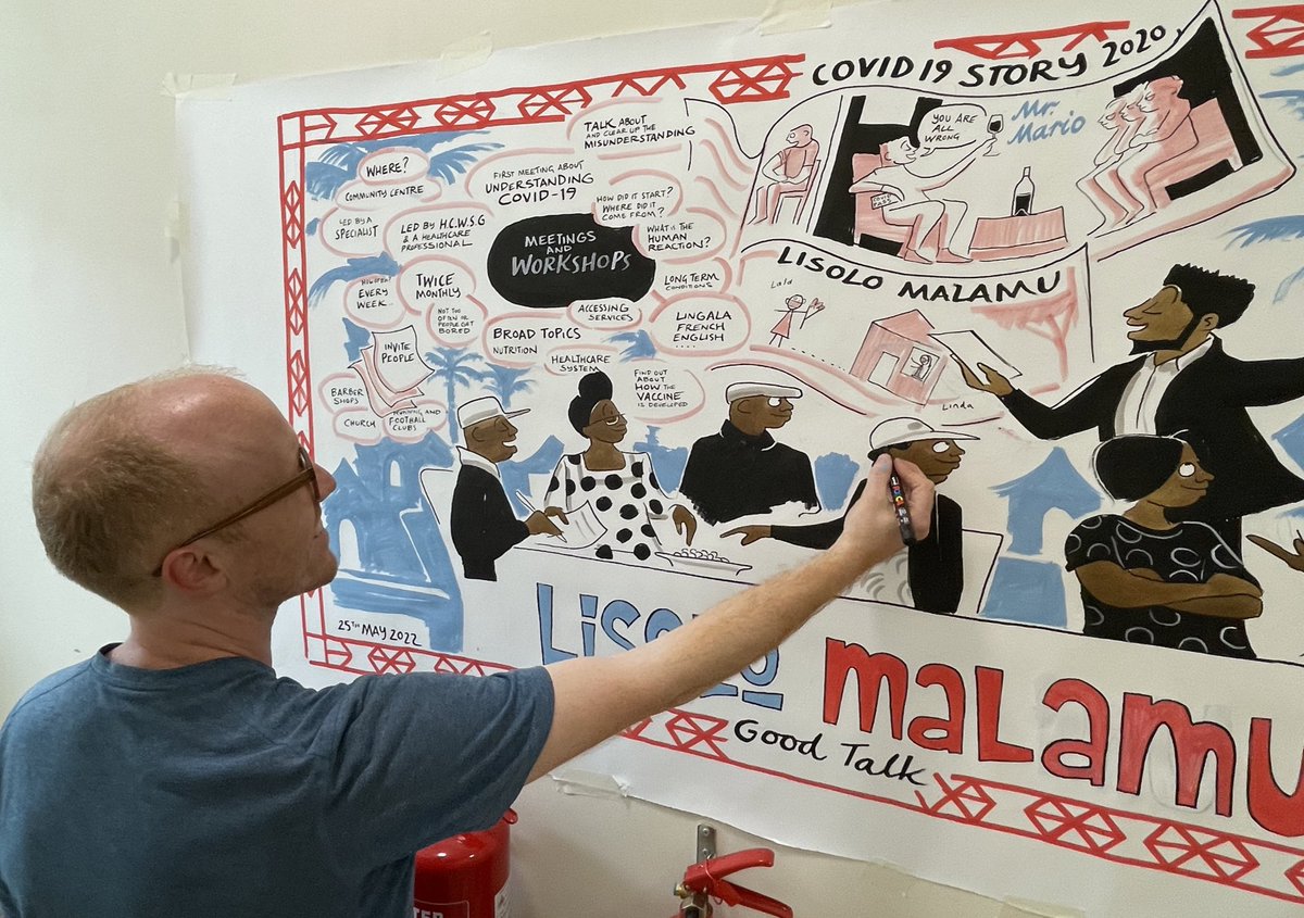 AlisonCrawshaw's tweet photo. 1/4 Yesterday 18 Congolese refugees &amp; migrants joined us to #codesign tailored interventions to strengthen #COVID19vaccine uptake in the Congolese migrant community in London, as part of our participatory study, Lisolo Malamu (‘good talk’). @SGUL_III @StGeorgesUni @visualminutes https://t.co/ogEhCmGYUF