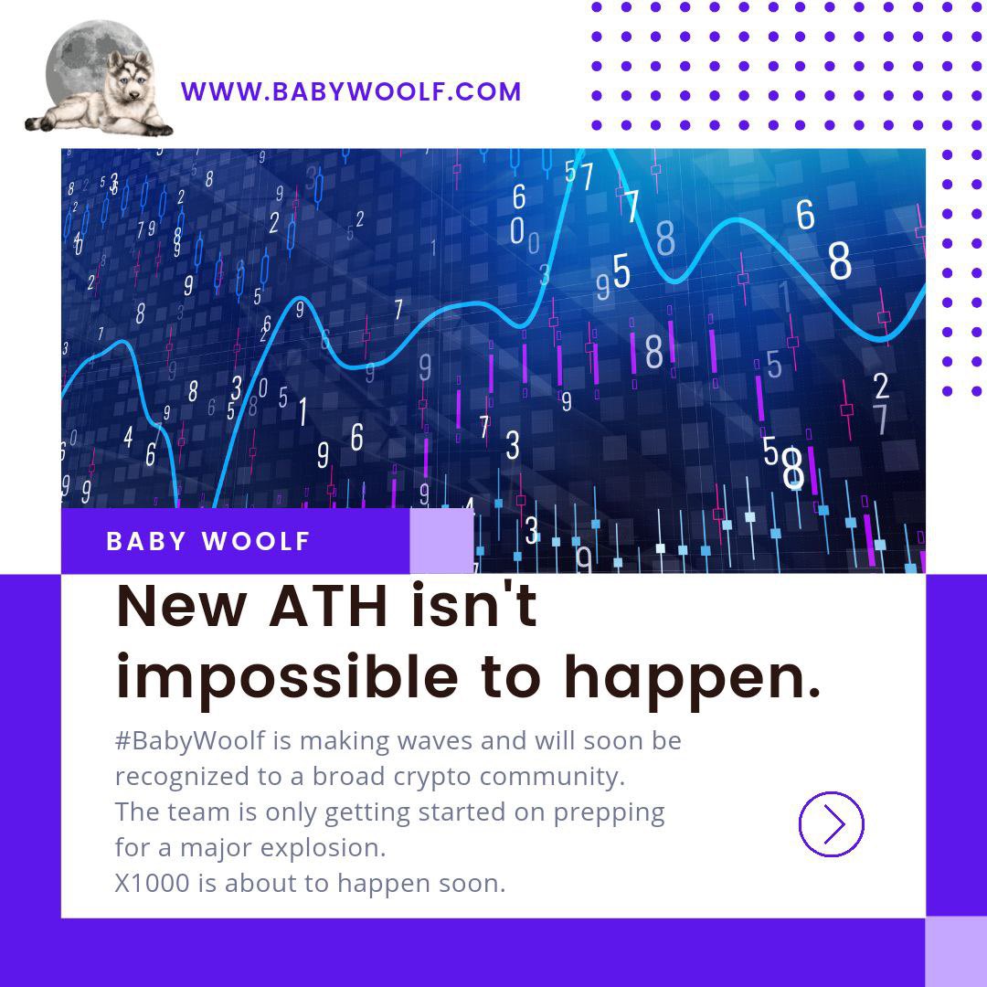 BabyWoolfCoin's tweet photo. @WhaleEverything We're the world's 1st BSC Project to promote free learning access in the cryptoverse, &amp; you’re part of it.We're excited to share that we're about to begin our massive marketing after the final touches of the portal we're working on

https://t.co/XhcGkZuP1I
#crypto #babywoolf #BSC https://t.co/OiiTFZF8eL