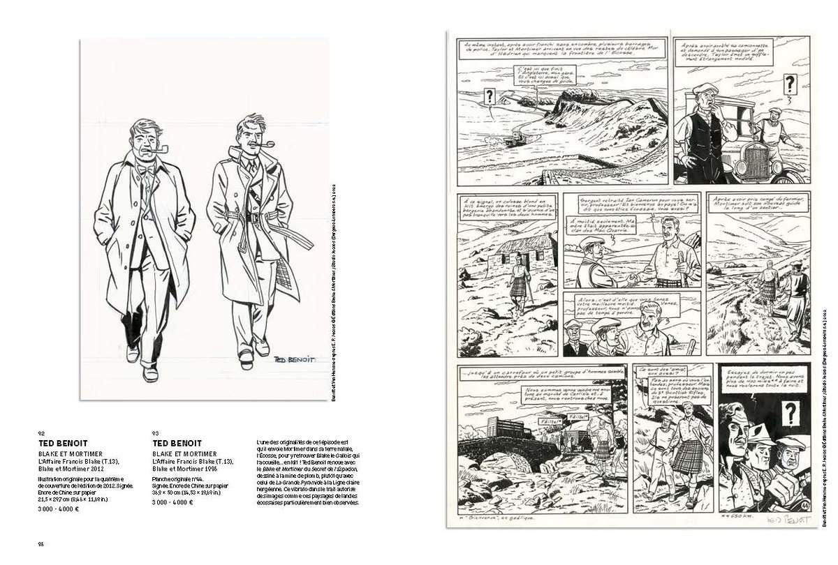 centaurclub's tweet photo. Voici les pages du catalogue de la vente @galeriemaghen du 20/06/2022 présentant les planches #blakeetmortimer par #tedbenoit & #andrejuillard https://t.co/2OTm1WO19Z