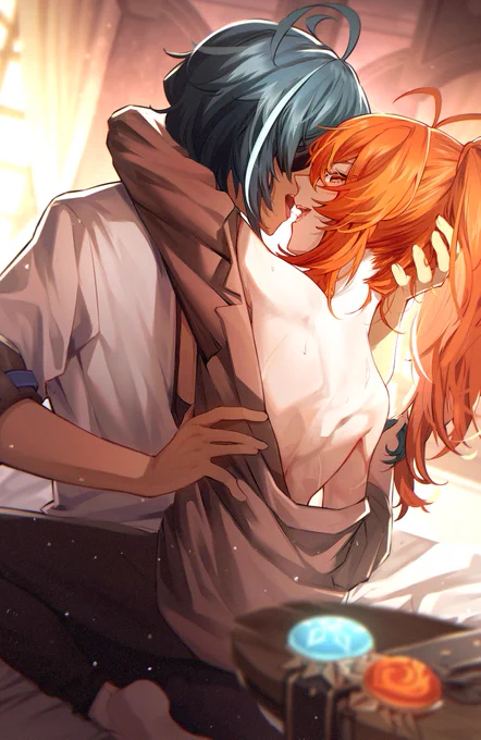 【❄️🔥】 ド遅刻キスの日 #kaeluc #ガイディル 