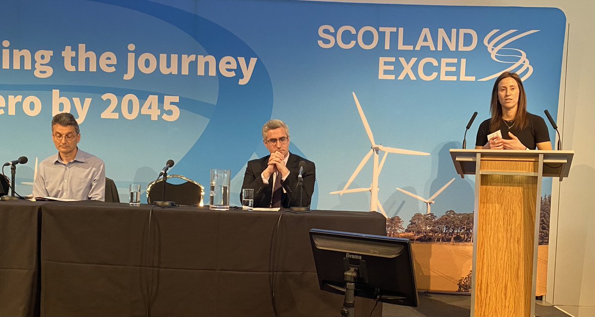 Catrina Ford telling delegates at Scotland Excel conference #SXL_EEC about the fabulous innovation promoted by <a href="/BE_STbuild/">Built Environment - Smarter Transformation</a>