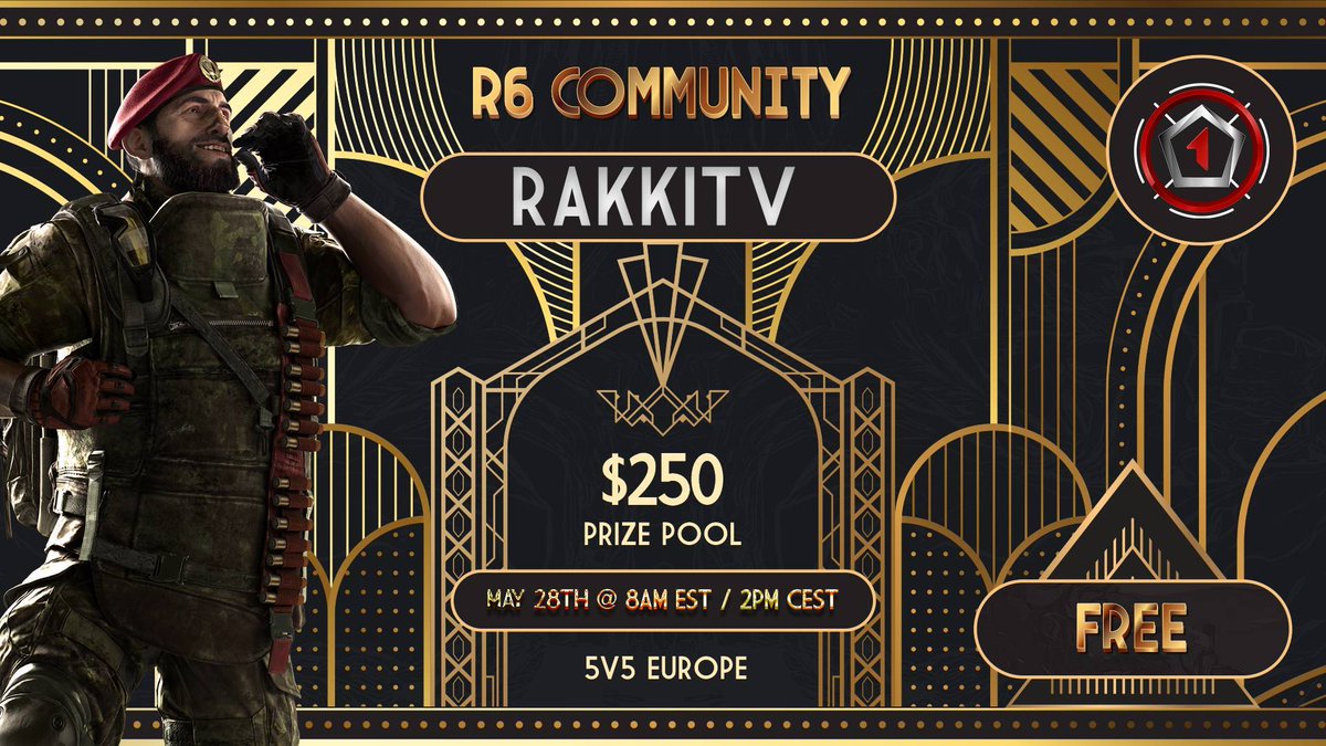 firstbloodio's tweet photo. The #FirstBloodR6 Community Series resumes this weekend with our @RakkiTv Event 🎉

📆 May 28th @ 2PM CEST
💰 $250 Prize Pool
💥 FREE Entry

📱 Sign-Ups: https://t.co/8orOiSlkE6 https://t.co/9nsq2wTisB