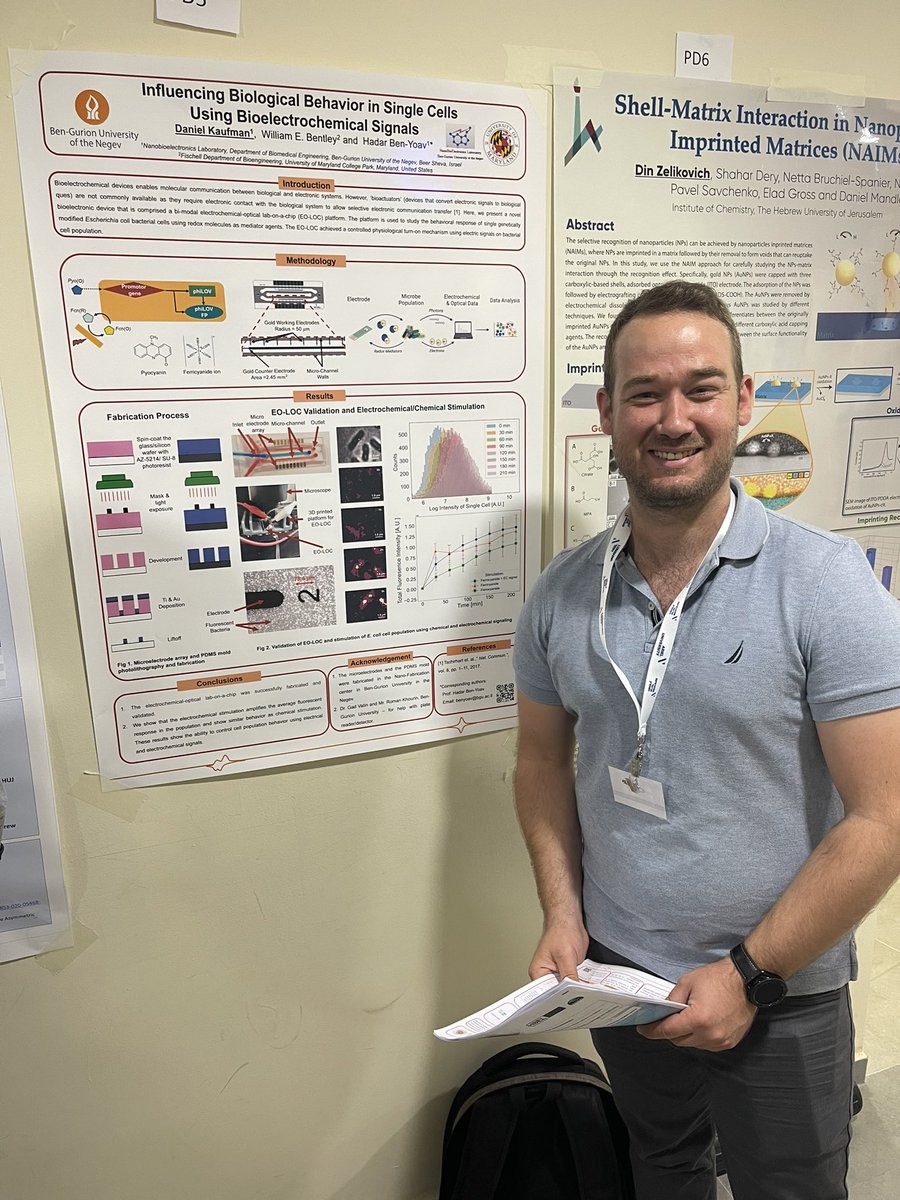 benyoav's tweet photo. Daya, Daniel, and Oriya presenting their work at the 2022 Annual Meeting of the Israel Electrochemistry Society! #ISEL @electro_israel @bengurionu @Biomed_BGU @Daya4nanda https://t.co/rBKZ80w9K0