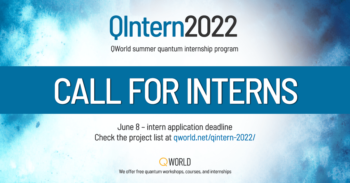 QWorld19's tweet photo. QIntern is back!! 🥳
Looking for an internship opportunity in quantum-related areas with mentors who can help you do research or develop useful skills, we have a perfect opportunity for you!
#QWorld is organizing the third edition of #QIntern program!
1/4 https://t.co/HKnXjIUcH4