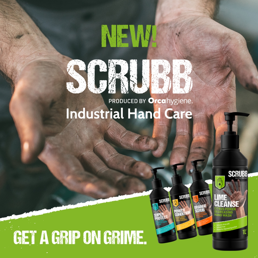 Designed for trade professionals, our #SCRUBB hand care range provides total protection for hard working hands across all industries. Check out the range and put the power in your working day: orcahygiene.com/scrubb-industr…

#handcare #handcarerange