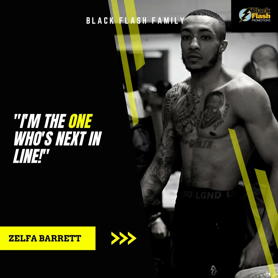 BlackFlashPromo's tweet photo. "I'm the one who's next in line!" - Zelfa Barrett
9 days until @zelfaflash becomes European Champion 🏆🥇🥊
#kourbanovbarrett #andthenew #brownflash⚡️ https://t.co/rypqurixjt