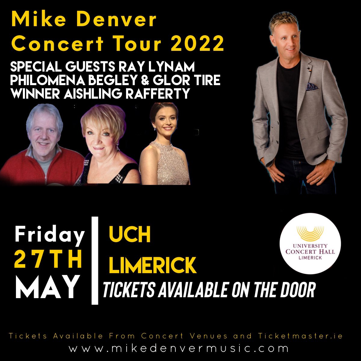 MikedenverMike's tweet photo. #mikedenver #concert with special guests #raylynam @BegleyPhilomena #aishlingrafferty @UCHLimerick https://t.co/JNSHOwcZiH