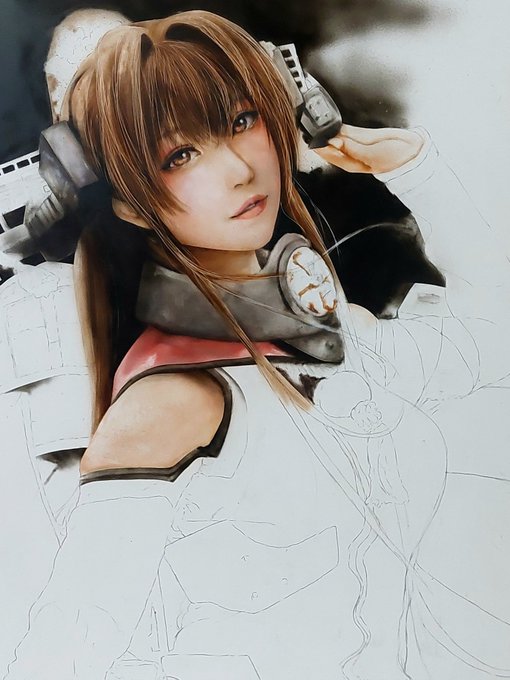 wip
リアル艦これシリーズ その8
大和(アナログ絵)
ちまちま描いてようやくここまで…笑
艤装の質感をどうするかな🤔
錆びをいれたほうがいいのかな～
とか悩みながら描いてます
#艦これ 