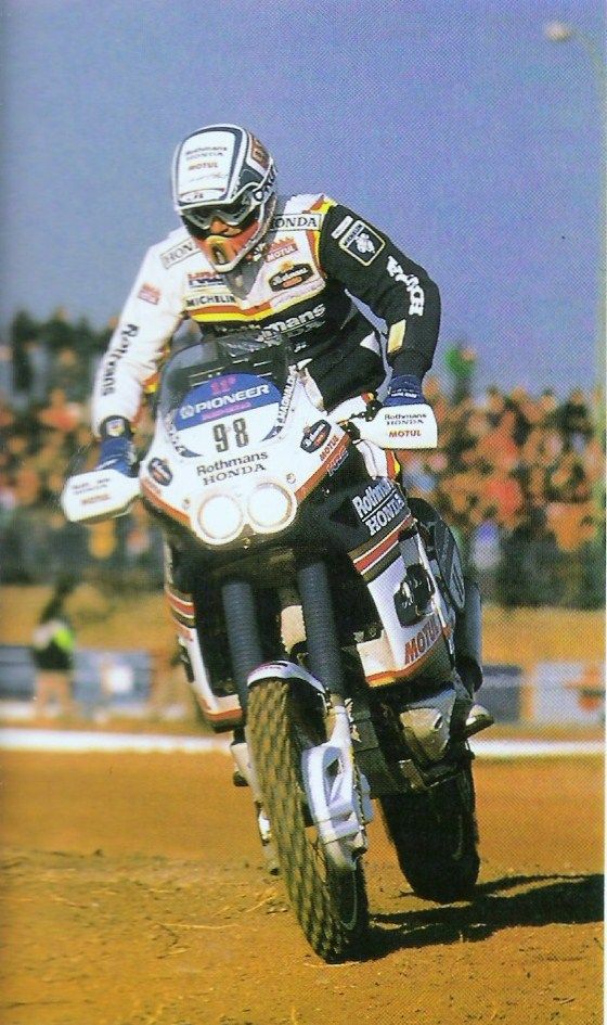 sandraiders's tweet photo. ⏳ THROWBACK THURSDAY⏳ WITH AN ENDURO AND DAKAR LEGEND:

GILLES LALAY 🔥🔥 

Which of his bikes do you remember the most? 😃😍

#Sandraiders #motovintage #motolovers #route #experience #sand #raid #rally #mototraveler 
 #cagiva #HondaNXR #NXR750 #Yamaha #YamahaTenere #Ténéré https://t.co/pPhrWiVn41