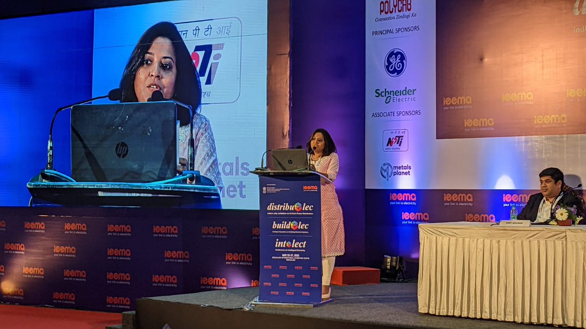 IEEMA_Official's tweet image. It&apos;s important to decode the future of energy, market drivers, priorities and digitalization trends, bridge exponential gap and rethink grid management: Beryl Lopez, @Siemens Ltd.

#Distribuelec #Buildelec #Bengaluru