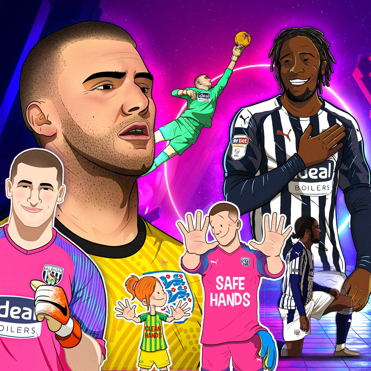 liamillustrates's tweet photo. Had such fun drawing Sam and Romaine over the past few years for WBA. It's been a real pleasure to illustrate them. Good luck on whatever comes next fellas.
Once a baggie...🔵⚪️✌️
#WBA #samjohnstone #romainesawyers https://t.co/orujPf095R