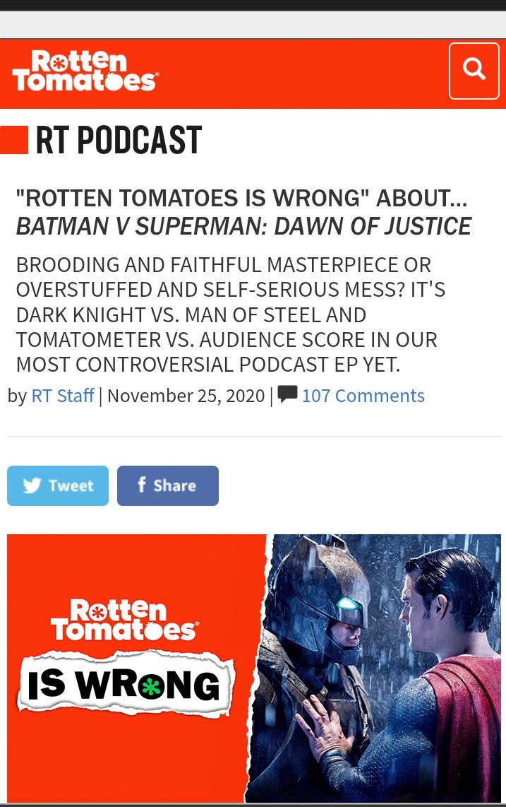 Rotten Tomatoes Is Wrong” About… Man of Steel