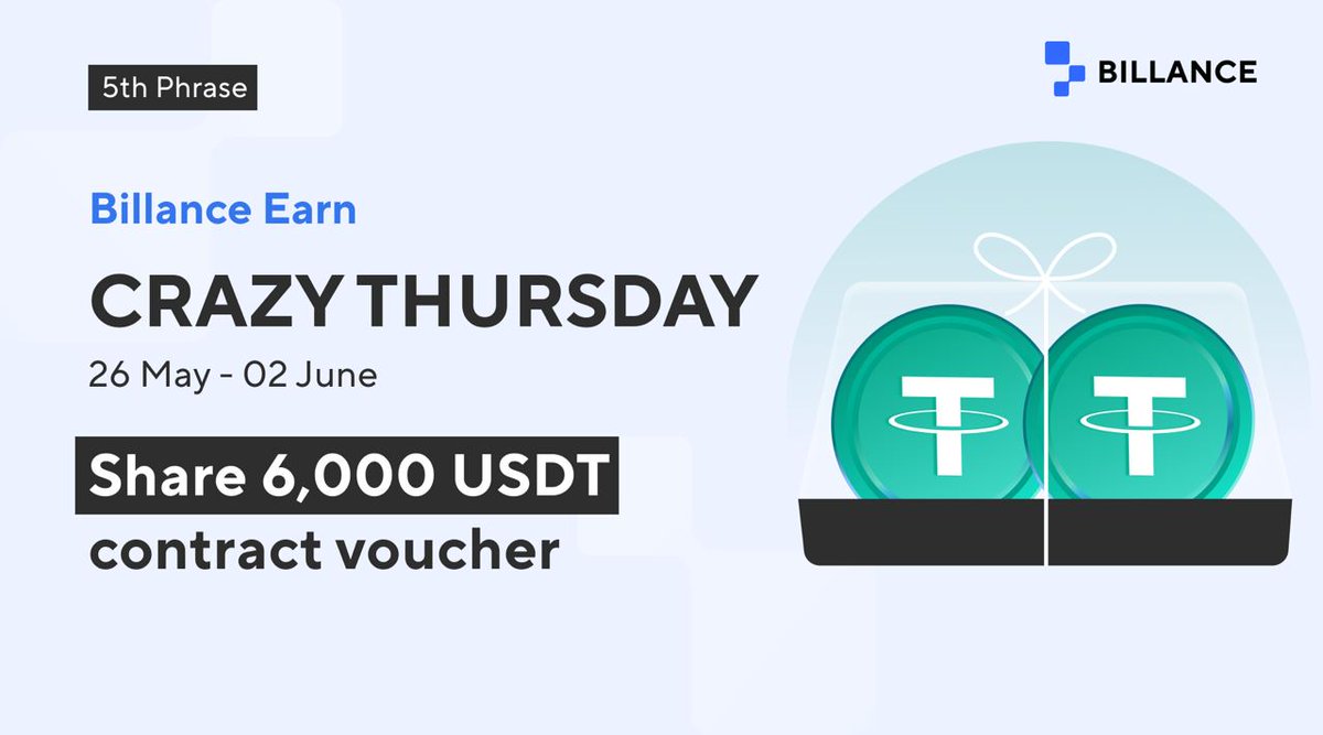 Tapbitglobal's tweet photo. 📢5th #BillanceEarnCrazyThurs
Share $6000 #USDT bonus

Act 1⃣ 
Follow @billanceglobal &amp; Join Tele
RT&amp;Tag 3 
Join https://t.co/Ac347Csxyc
‼️🎊ALL can share $1000  
 
Act 2⃣
MUST Finish Act 1 tasks 
Deposit any #Billance #Earn
Share $5000 

Read more -> 
https://t.co/mJFpy51Dzi https://t.co/3VwrZy8C4z