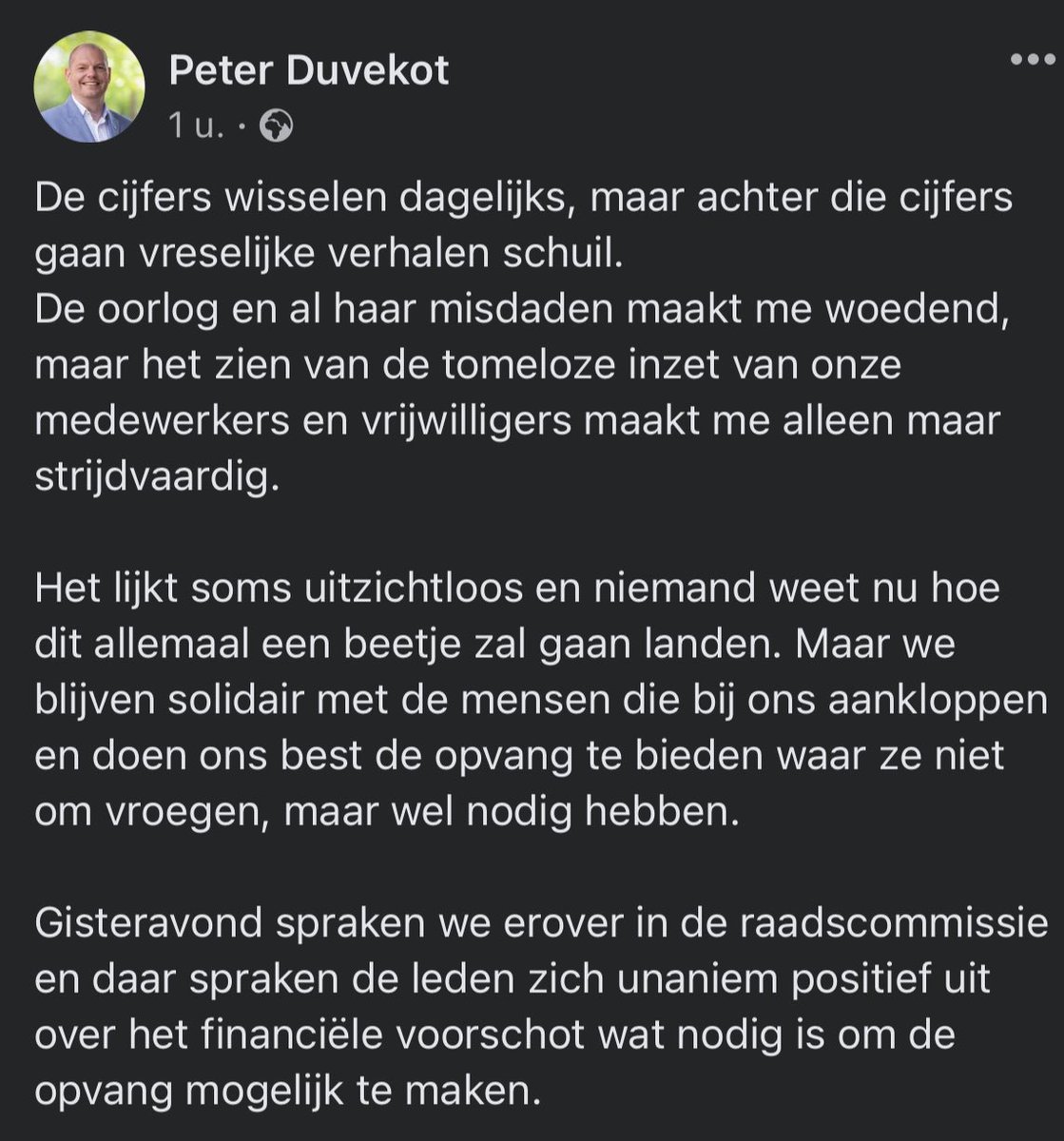 Onze wethouder <a href="/peterduvekot/">🅿️eter Duvek⭕️t</a> zei op Facebook 👇                                  omroepflevoland.nl/nieuws/286829/…