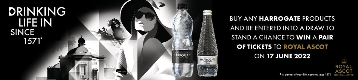 A4Products's tweet photo. Harrogate Spa, the official water of Ascot Races, are offering you the CHANCE TO WIN 2x ROYAL ASCOT RACES tickets for Saturday 18th June!
All you need to do to win this prize is hit your sales target on Harrogate Spa until 10th June 2022 to WIN a pair of https://t.co/OPzcMNAtBk