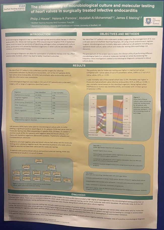 Great presentations from <a href="/SheffieldHosp/">Sheffield Hospitals</a> trainees @biainfection Spring Meeting today. #Vaccines #COVID19 #HIV #Leishmaniasis #Endocarditis #Diagnostics <a href="/v1vak/">Vivak Parkash</a> @PhilHouse