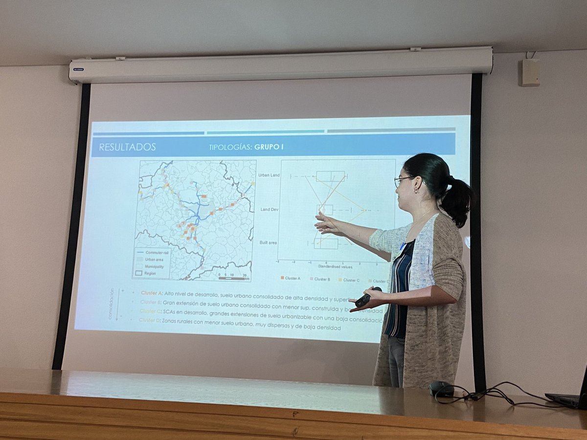 FITransporte's tweet photo. Continuamos con la investigadora Elena Dรญaz, de la @uclm_es
Presenta su trabajo:
๐นCaracterizaciรณn de los entornos urbanos de las estaciones de cercanรญas. Hacia la mejora de la movilidad en la periferia metropolitana ๐ ๐ฒ ๐ก
#CampusFIT22 https://t.co/9bwttO97nD