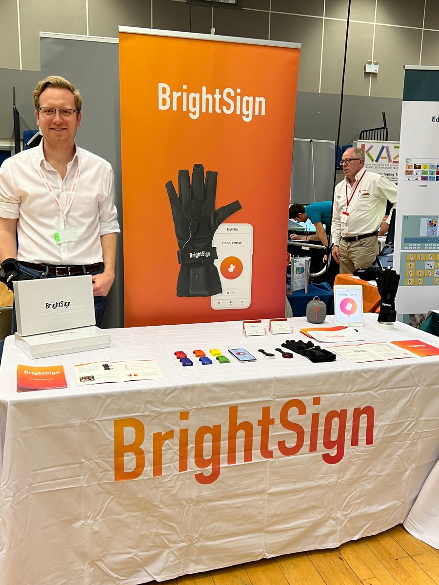 BrightSignGlove's tweet photo. If you're attending #CommunicationWorks North today, our team would love to see you! ๐
Come say hi and check our smart glove ๐งค๐
@cenmac @AceCentre
#Getseen #AssistiveTechnology #cw2022 https://t.co/RsuwxfFp3x