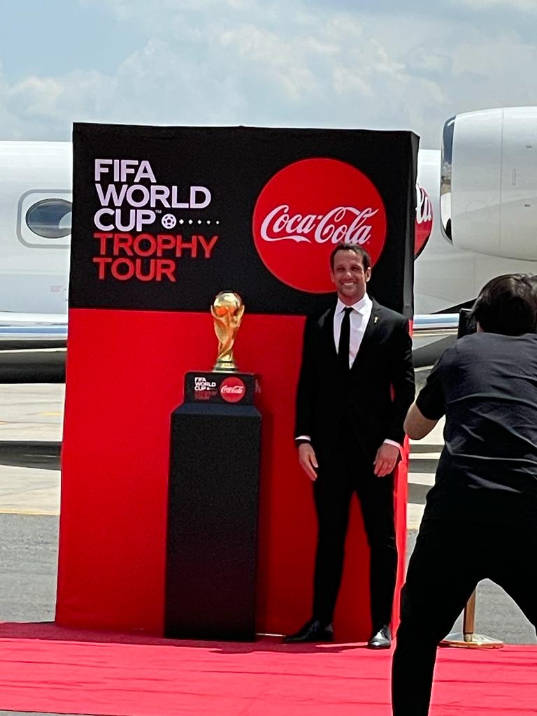 NairobiKingdom's tweet photo. The Official FIFA World Cup Trophy has landed in Kenya and it is here with us. We will be viewing it live at KICC on Friday May, 27th 2022. 
See you there. 
@CocaColaAfrica, #BelievingIsMagic! https://t.co/eTbbg6vVPk