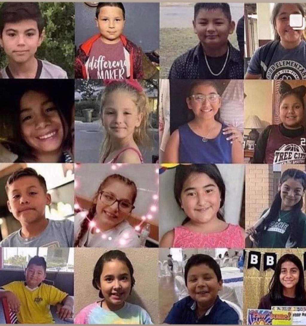 These children were gunned down at school. Image bearers of God. I cannot imagine what their parents and families are going through. We have to find a solution. This has to stop.